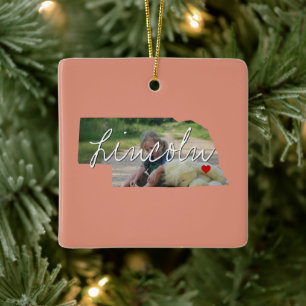 Foto Nebraska Staat und Ortsname Keramikornament