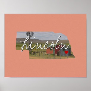 Foto Nebraska Staat und Ortsname Poster