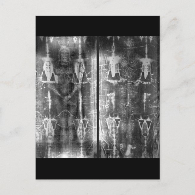 Foto Negatives Bild des Leichts von Turin Postkarte (Vorderseite)