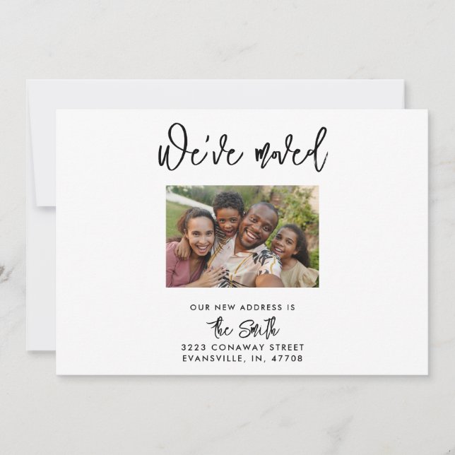 Foto Neue Adressverschiebungs-Announcement-Karten (Vorderseite)