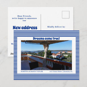Foto Neue Hausanschrift Ankündigung Postkarte