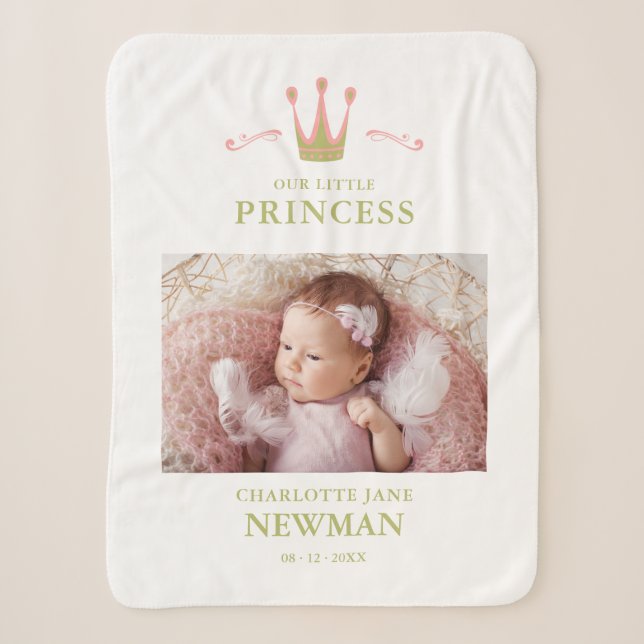 Foto Neugeborene Unisex krönen unsere kleine Prinz Sherpadecke (Vorderseite)