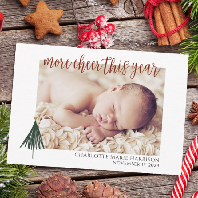 Foto New Baby Christmas Geburtserklärung Einladung (Von Creator hochgeladen)