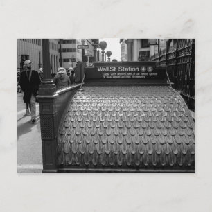 Foto New York City Wall Street in Schwarzem u. im Postkarte