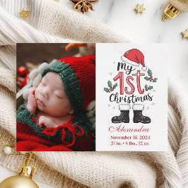 Foto Niedlich Santa Baby 1. Weihnachten