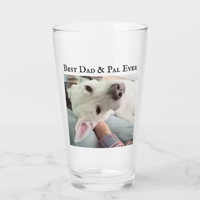 Foto Niedlicher Hund Bester Vater Pal je Blue Deni Glas (Vorderseite)