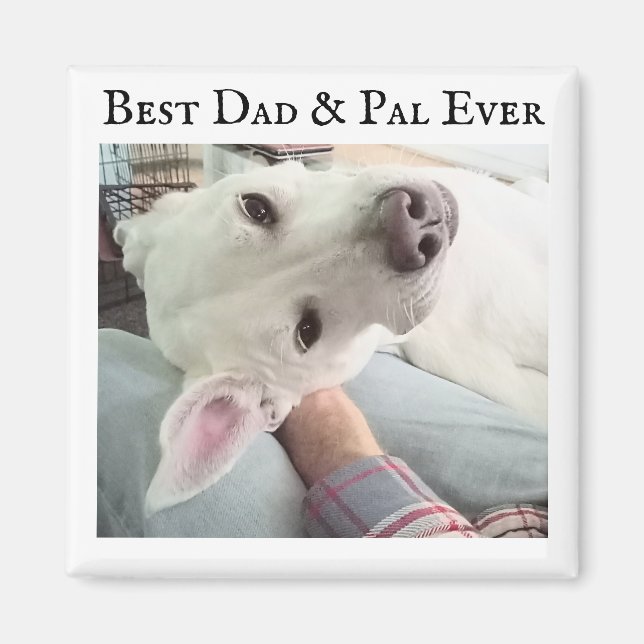Foto Niedlicher Hund Bester Vater Pal je Blue Deni Magnet (Vorne)