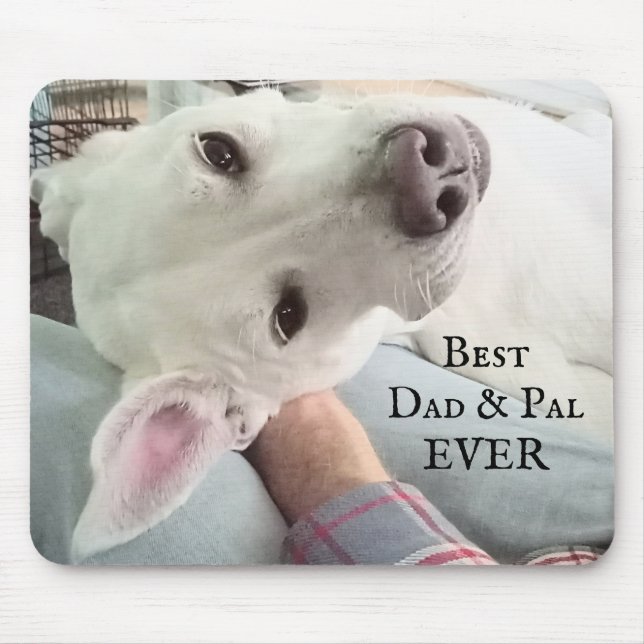 Foto Niedlicher Hund Bester Vater Pal je Blue Deni Mousepad (Vorne)