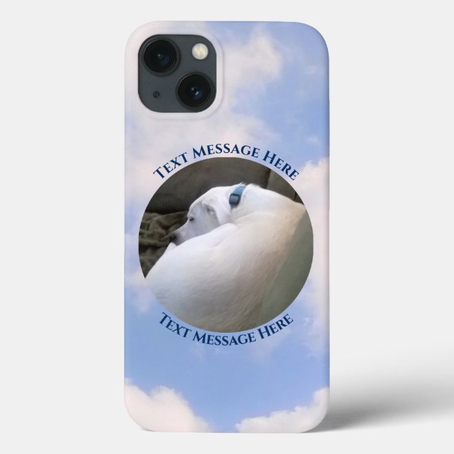 Foto Niedlicher Welpenhunde schlafend Blaue Himmel Case-Mate iPhone Hülle (Rückseite)
