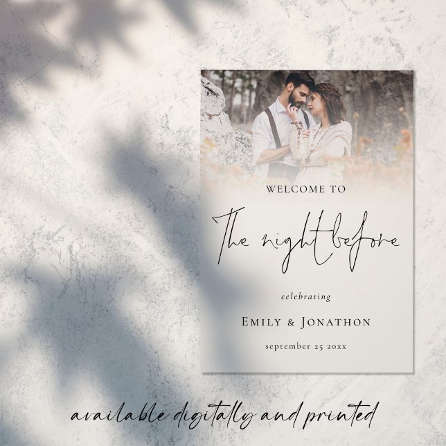 Foto Night Before Wedding Probe Begrüßungszeichen Poster (Von Creator hochgeladen)