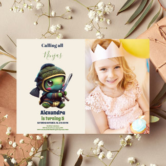 Foto Ninja Karate Martial Arts Geburtstagsparty Einladung