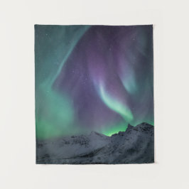 Foto Nordlichtlandschaft Wandteppich