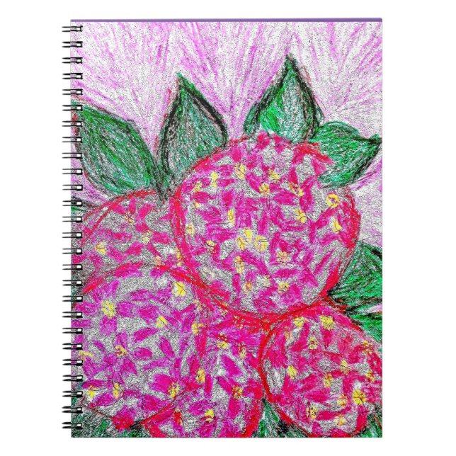 Foto Notebook (80 Seiten B&W) Hydrangea Notizblock (Vorderseite)