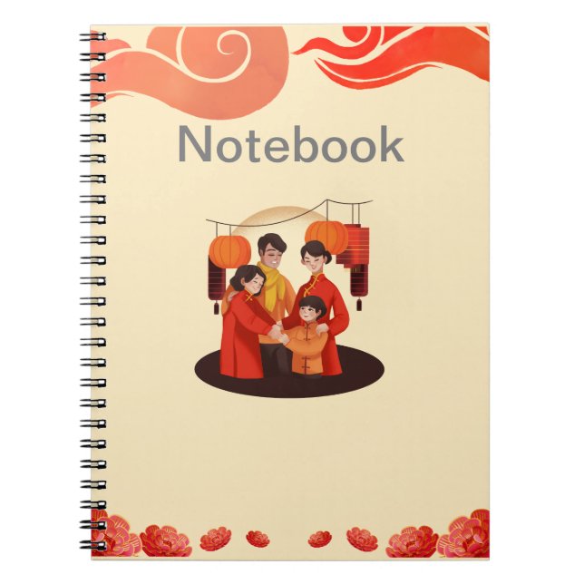 Foto-Notebook in Rot und Beige Notizblock (Vorderseite)
