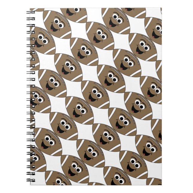 Foto Notebook/Lächelnde Fußball Notizblock (Vorderseite)