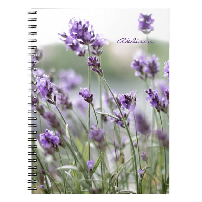 Foto-Notebook mit Lavendel Notizblock (Vorderseite)