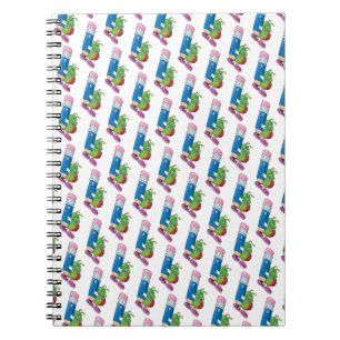 Foto Notebook/Niedliche Lady Bug Holding Stift Notizblock