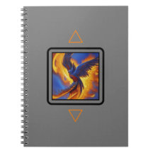 Foto Notebook Phoenix, Gray Cover Spiral Notebook