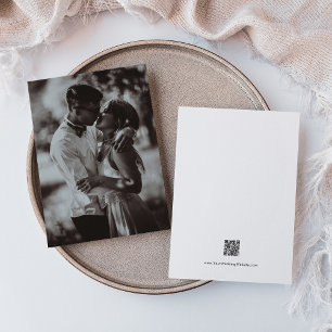 Foto nur Hochzeitseinladung mit QR-Code Einladung