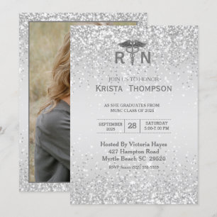Foto Nurse Abschluss Silver Einladung