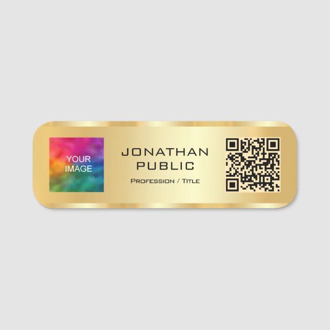 Foto oder Firmenlogo hier benutzerdefinierten QR-C Namensschild (Vorderseite)