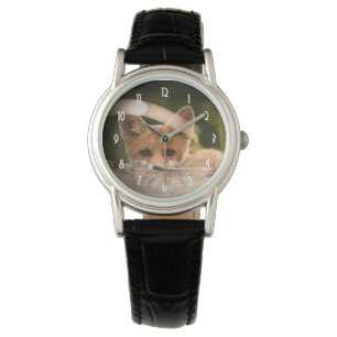 Foto of a Cute Little Orange Fox Armbanduhr