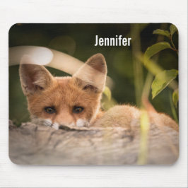 Foto of a Cute Little Orange Fox Mousepad