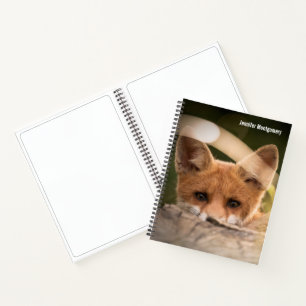 Foto of a Cute Little Orange Fox Notizbuch