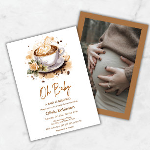 Foto Oh Baby Ein Baby Braut Kaffee Baby Shower Einladung