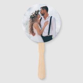 Foto Olive Green Gold Agate Script Hochzeit Fächer