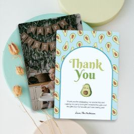 Foto Onederful Avocado 1. Geburtstag Vielen Dank Einladung