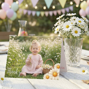Foto ONEderful Daisy 1. Geburtstag Dankeskarte