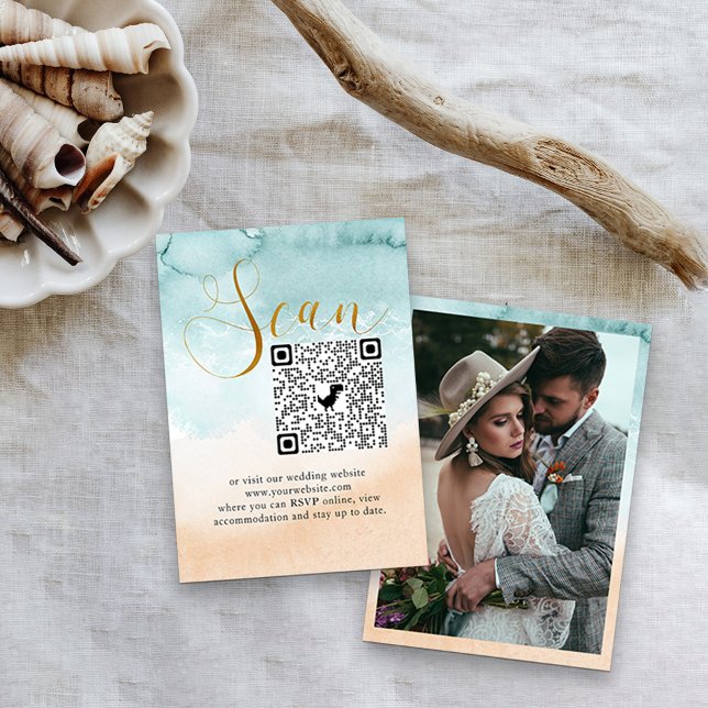 Foto Online UAWG QR Code Beach Hochzeit Begleitkarte (Von Creator hochgeladen)