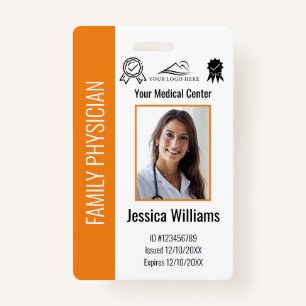 Foto Orange ID für Mitarbeiter im Krankenhaus Ausweis