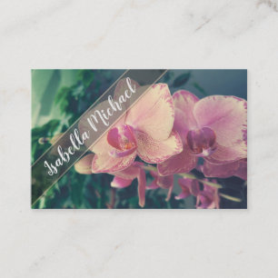 Foto , Orchidee , Retro Visitenkarte