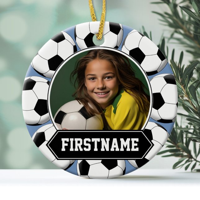 Foto-Ornament für die Jugend Keramikornament (Personalized Christmas Photo Ornament)