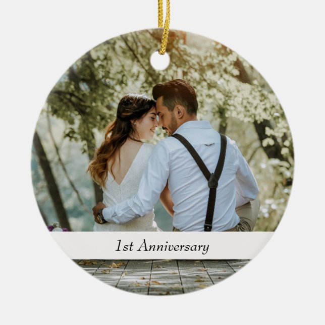 Foto Ornament & Liebliches Zitat Hochzeit Jahresta (Vorne)