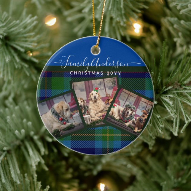 FOTO ORNAMENT - Miller TARTAN - Weihnachtsgeschenk (Baum)