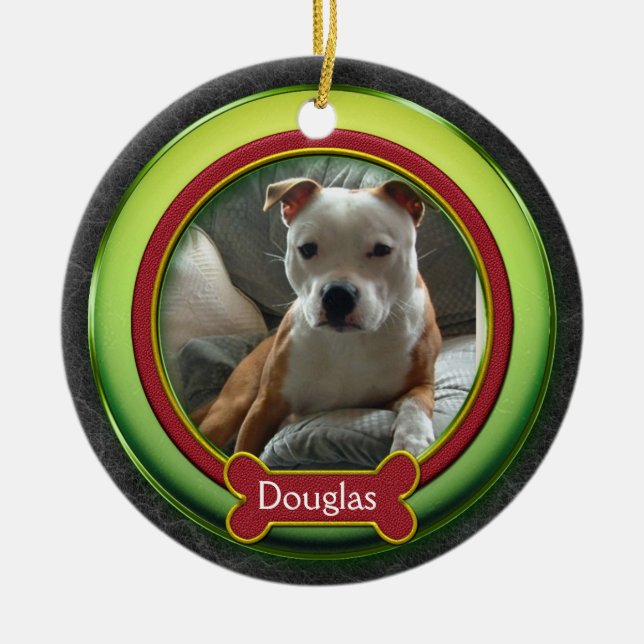 Foto Ornament Rot Grün Weihnachten (Vorne)