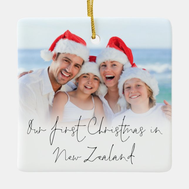 Foto Overlay 1. Weihnachten Neuseeland Bezeichnung Keramikornament (Vorderseite)