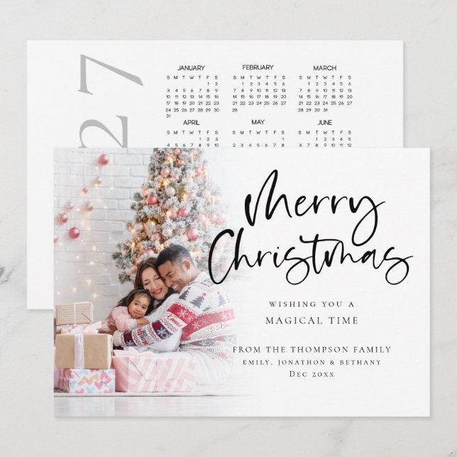 Foto-Overlay 2027 Kalender Frohe Weihnachten  (Vorne/Hinten)