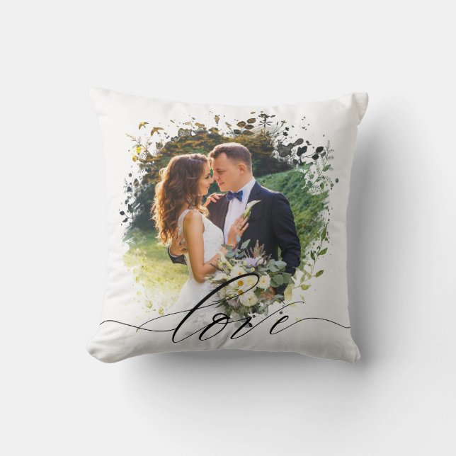 Foto Overlay Border Liebe Couple Kissen (Vorderseite)