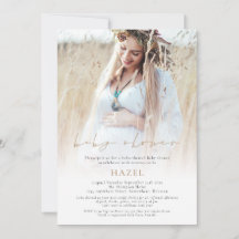 Foto Overlay Gold Script Bohemisch Baby Dusche