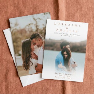 Foto-Overlay-Hochzeit mit traumhaftem Verlauf Einladung
