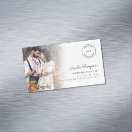 Foto Overlay-Logo-Hochzeitsplaner Magnetische Visitenkarte