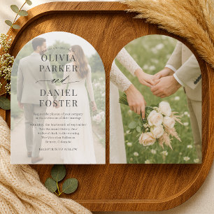 Foto-Overlay Minimalistische Moderne Hochzeit Einladung