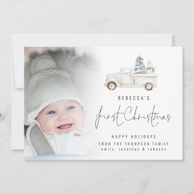 Foto Overlay Script Baby First Christmas Truck (Vorderseite)