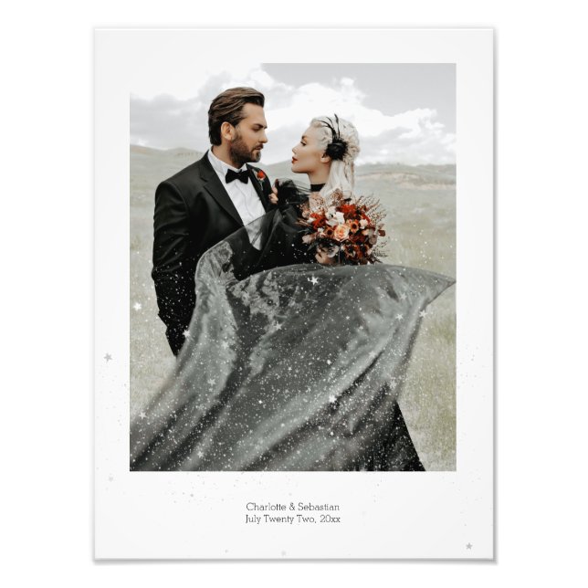 Foto Overlay Silver Stars Personalisiert (Vorne)