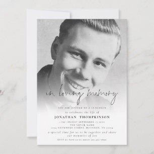 Foto-Overlay-Skript in Love Memory-Beerdigung Einladung