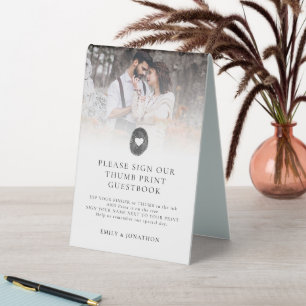 Foto Overlay Thumb Print Guest Book Sign Tischaufsteller